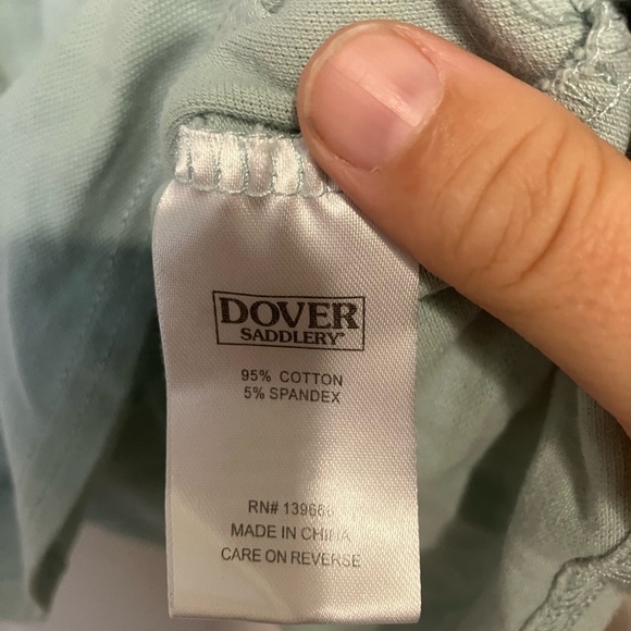 dover saddle Ridding Top Women’s Sz‎ L Blue Equestrian Polo Cotton - Picture 3 of 7